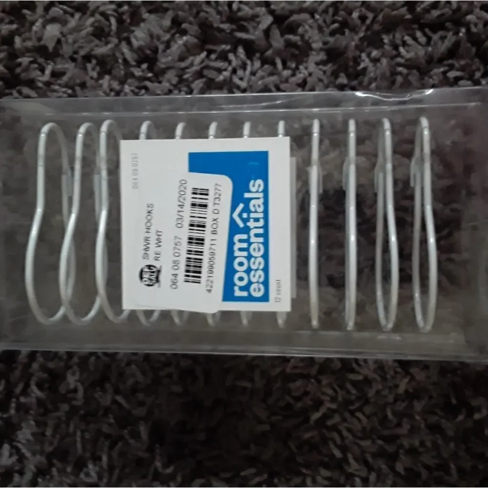 Shower Curtain Hooks With Clasp - Room Essentials